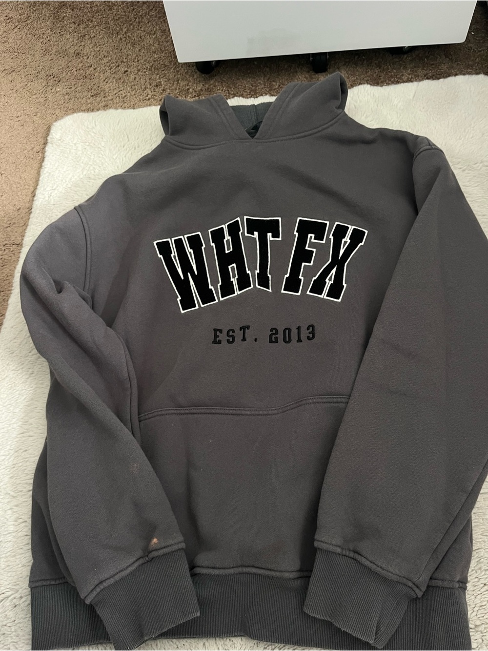 White Fox Charcoal Gray Hoodie